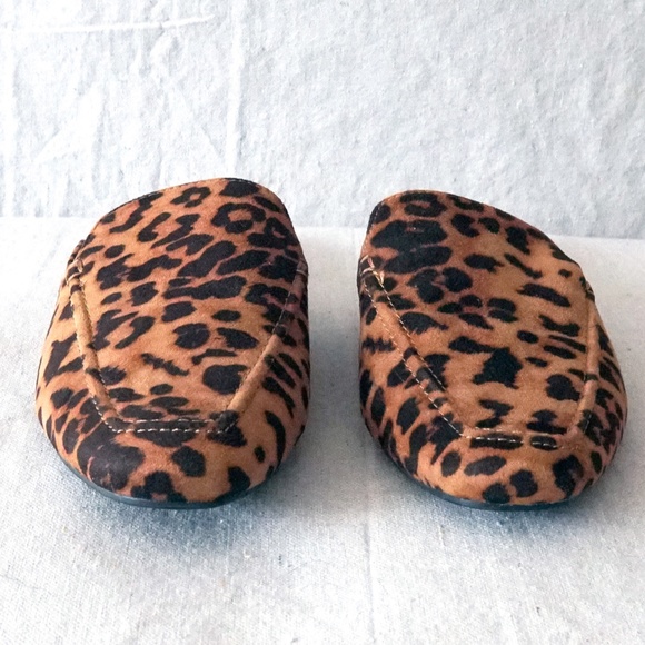 A New Day Women 6 Mabel Microsuede Square Toe Leopard Print Mules - Picture 3 of 13